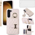 Samsung Galaxy S23 5G Wallet Case with Screen Protector, Ring Stand, Card Holder, Lanyard - Beige for Men & Women.