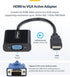 StarTech.com 1920x1080 (1080p), HDMI to VGA Adapter, Active Video Converter for Laptop/Desktop, HDMI Source to VGA