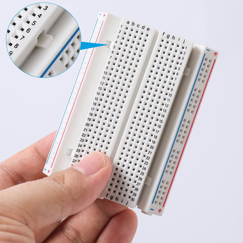 breadboard Set Prototype Board - 6 PCS Solderless 400 Pin Board Kit for Raspberry Pi and Arduino Projects