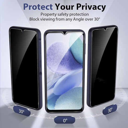 3 Pack Samsung Galaxy A25 Screen Protector, Privacy Anti-Spy, Sensitive Touch, Anti-Scratch, Shock Resistant, Full
