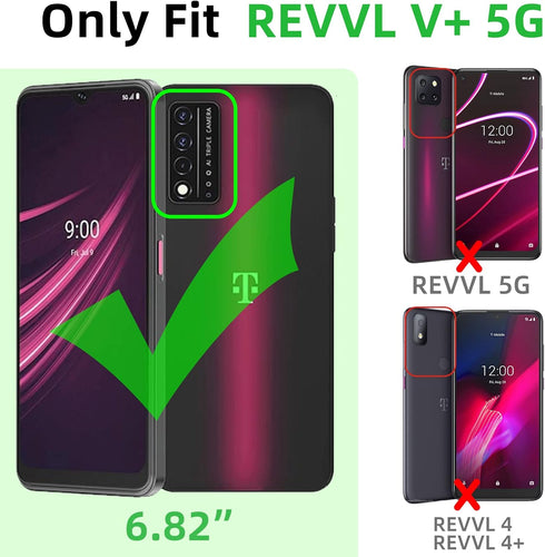 KuDiNi for Revvl v+ 5g Phone Case, Glitter Crystal Soft Clear TPU Luxury Bling Protective Cover with Kickstand Strap