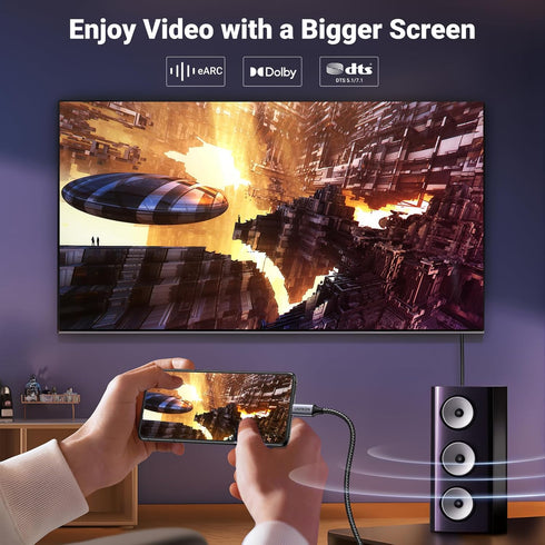 1.4 8K@60Hz 4K@240Hz 4/3 32.4Gbps 17, 6.6FT UGREEN USB C to DisplayPort Cable Unidirectional Thunderbolt to DisplayPort