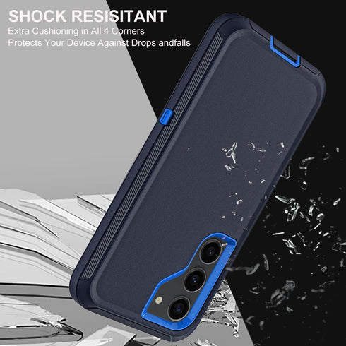 Military Grade Heavy Duty Case for Samsung Galaxy S23 Plus with 2Pcs [Self Healing Flexible TPU Screen Protector &
