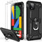 LUMARKE Google Pixel 4 Case with Screen Protector, Military Grade Protective Phone Cover with Magnetic Ring Kickstand,