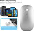 Wireless Mouse, 2.4G Slim Mute Silent Click Optical Mouse with USB Receiver and Type C Adapter for Notebook, PC,