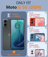 FNTCASE Black Case for Motorola Moto G-5G-2024, Dual Layer Heavy Duty Shockproof Rugged Cover with Military Drop
