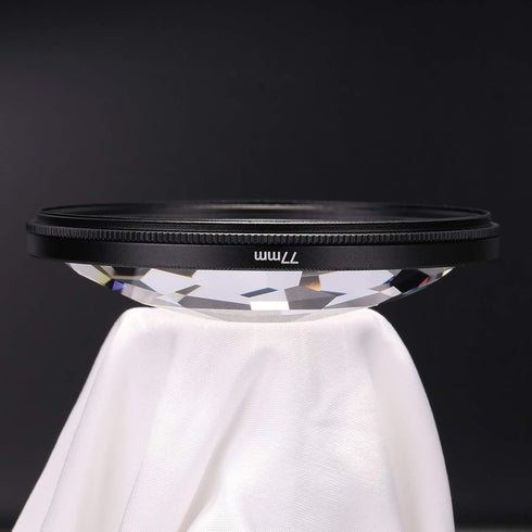 Andoer Kaleidoscope Glass Prism, 77mm Kaleidoscope Prism Camera Glass Filter for SLR Photography Accessories