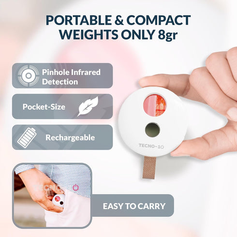 Hidden Camera Detectors SpyFinderX, Portable Pocket Sized Spy Camera Finder for Hotel, Travel, Office