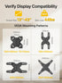 monTEK 13-43 Inch 200x200mm, 44lbs Full Motion TV Wall Mount Bracket for Most LED LCD Flat Screen TVs & Monitors