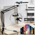 MLSAC 360 LED Selfie Light with Overhead Phone MountUSB Powered Video Lighting Kit with Adjustable Arm Stand and Phone