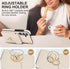 Asuwish Wallet Case for Samsung Galaxy S24 5G - Off White, Leather, RFID Blocking, with Tempered Glass & Card Holder.