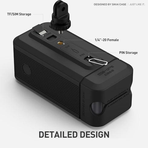 SIKAI CASE 20,000mAh 200W 1/4-inch 200W Silicone Case for Anker Prime Power Bank nut Hole, TF/SM Card Storage Reserved
