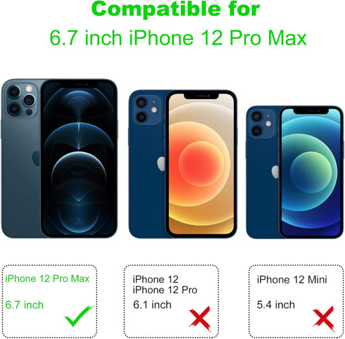 Arae Compatible for iPhone 12 Pro Max Case - Wallet Case with PU Leather Card Holder Back Flip Cover (Wine Red)