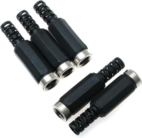 E-outstanding DC Socket 5PCS, 5.5mm x 2.5mm Female DC Barrel Jack Solder Power Adapter for CCTV DVR