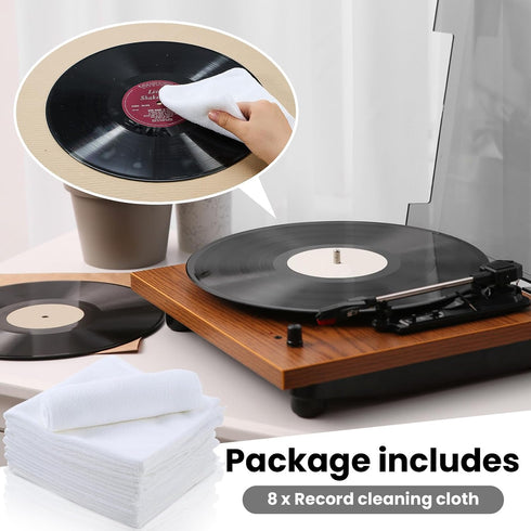 8 Pack 12" 12" Honeydak Microfiber Record Cleaning Cloth, x Reuseable Anti Static Towels for Glasses, TV Screen