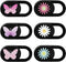 Qulkws 6 Pcs Webcam Cover Slide Butterfly Flower Design Ultra-Thin Laptop Camera Cover