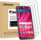 BLU View 4 Tempered Glass Screen Protector 3 Pack, 9H Anti-Scratch, Ultra Clear, 0.26mm HD, Bubble Free.