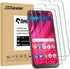 BLU View 4 Tempered Glass Screen Protector 3 Pack, 9H Anti-Scratch, Ultra Clear, 0.26mm HD, Bubble Free.