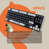QKA KEEB QKAT KEYCAP, Novelty Kit, OEM Profile, PBT Keycaps, 24 Keys, MX Compatible Switches