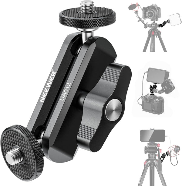 NEEWER Flexible Articulating Magic Arm with Dual Ball Heads, CNC Machined Aluminum Alloy for Camera Monitor