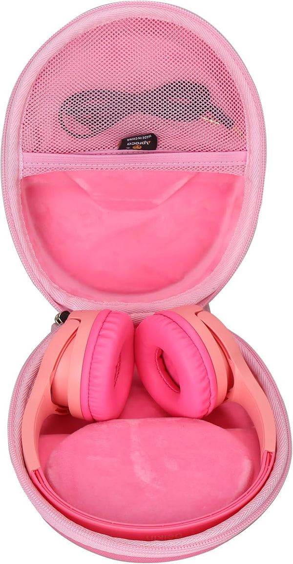 Aproca Pink Hard Storage Case for Belkin SoundForm Mini, Wireless Bluetooth Headphones