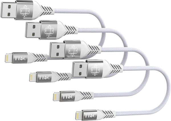 TT&C Short iPhone Lightning Cable 6 inch Charger Sync Data Cord for iPhone 14/13/12/11/Xs/Xs Max/Xr/X/8 Plus/iPad