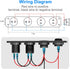 4 in 1-12V USB Outlet RV Accessories, PD3.0 & Dual QC3.0 Car USB Port Aluminum Charger with Lighted 150W Socket