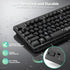 TECKNET 2.4G 11/10/8/7 Wireless Keyboard, Silent Full-Size USB Keyboard with Number Pad, Ergonomic Keys & Adjustable