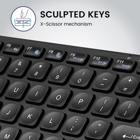 Perixx PERIBOARD-416 Wired Mini USB Keyboard with 4 Hubs, X Type Scissor Keys, Detachable USB-C and A Cable