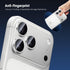 17 17 9H TENOC Camera Lens Protector for iPhone Pro & iPhone Pro Max, Tempered Glass Camera Screen Cover, Silver Metal