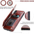 iPhone Xs Max Wallet Case, OT ONETOP Premium PU Leather with Card Holder, Brown, 6.5 Inch