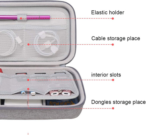 Canboc Hard Travel Electronic Organizer Case for MacBook Power Adapter Charger, Cable, Mouse Power Bank, Apple Pencil