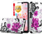 TJS Hybrid Shockproof Case for Boost Mobile Celero 5G 2024 (3rd Version), Metallic Brush Finish with Tempered Glass