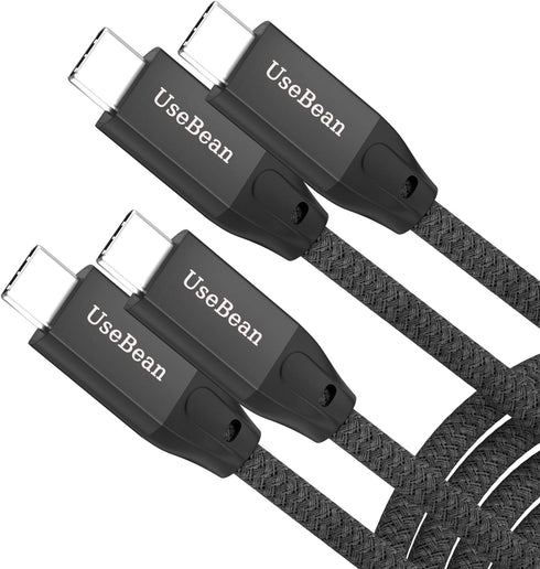 UseBean 2Pack USB C to USB C Cable 1.5FT, 100W 3.2 Gen 2X2 20Gbps Data Cable, 4K Video, Type-C PD Fast Charging for
