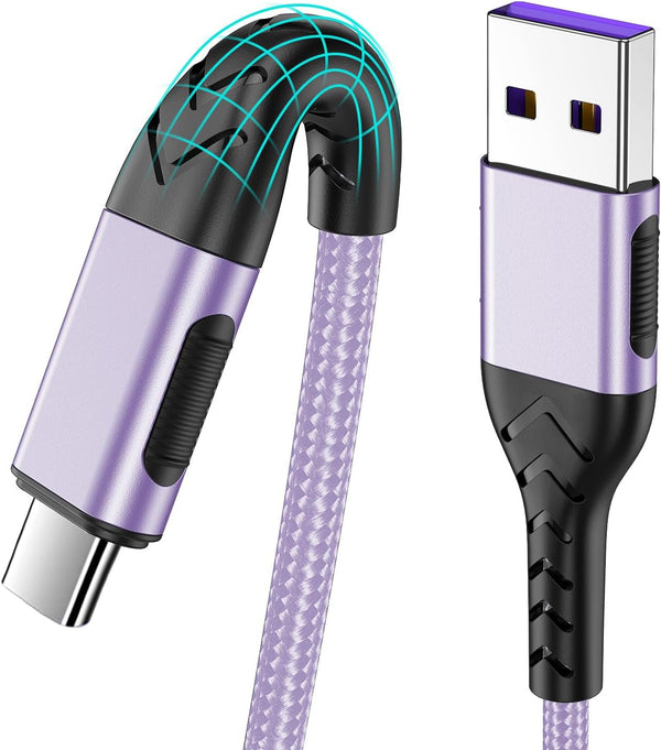 Durcord USB C Charger Cable, 2Pack 10ft Fast Charging Type C Cord for Android Phone, Laptop, USB A to USB C Compatible