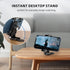 TELESIN Phone Tripod Mount Holder Adapter, Adjustable Cell Phone Stand with Cold Shoe for iPhone 14/13/12/11 Pro