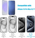 2 Pack Anti-Glare Blue Light Blocking Screen Protector for iPhone 15 Pro Max, Anti Blue Light Tempered Glass Film, 6.7"