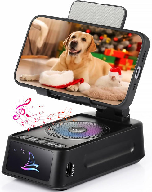 ASEAT Cell Phone Stand Bluetooth Speaker for Christmas & Everyday Use - iPhone/Android