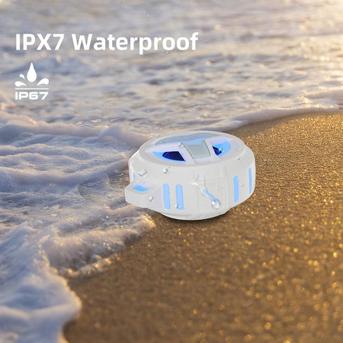 EBODA Bluetooth Shower Speaker, IPX7 Waterproof Portable Wireless Speaker, 2000mAh with Light for Home, Pool