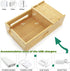 ZOOFOX Bamboo Charging Station for Multiple Devices, Desk Docking Station with Removable Divider Slots and Drawer