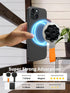 Magnetic Suction Cup Phone Mount, Silicone Grip Holder for MagSafe, Hands-Free Mirror Shower Phone Holder for TikTok