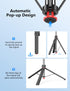 qirita 70" 1/4" Extendable Selfie Stick Tripod, Automatic Phone Tripod with Magnetic Remote & Screw, Lightweight Travel