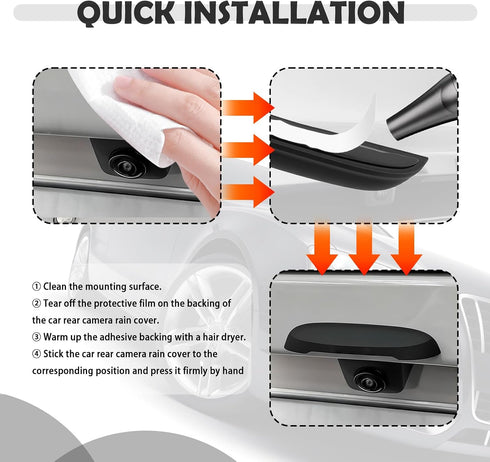 Turcee 0.63 New Car Backup Camera Rain Shield,Silicone Cars Reverse Camera Rain Cover Keeps Cameras Imaging