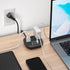 Power Strip with 3 Outlets and 3 USB Ports, Desktop Charging Station with 5 ft Extension Cord - Black