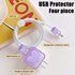 Cute 3D Love Heart Cable Protector for iPhone Charger, Data Line Saver for iPhone 11 12 13 14 Pro Max - Purple