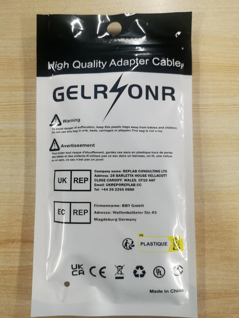 GELRHONR Right Left Angle USB Type C Cable, 90 Degree 18W Fast Charging USB A to USB C Cable (Black-Right-1M)