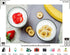 TryKid 8x8ft Strawberry Banana Yogurt Parfait Backdrop Fresh Fruit Healthy Snack Scene Photography Background Brunch