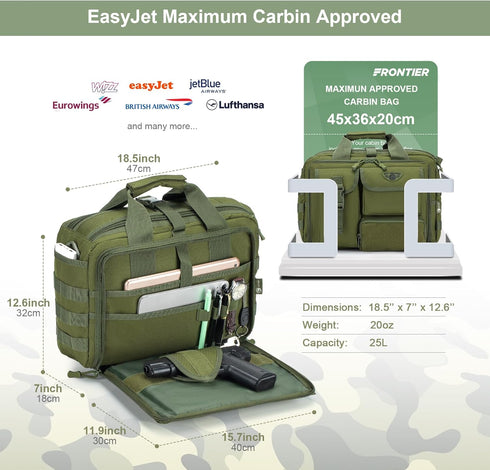 Stypos Tactical Messenger Bag, Tactical Briefcase for Man Military Laptop Bag Messenger Shoulder Bag
