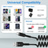 Samsung A15 Charger Cable 3FT for Car, Short Coiled USB A to USB C Cord for Galaxy A35 5G, A55, A14, Fast Charging