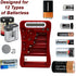 Battery Detective 12 9V CR2032 CR123A N/LR1 CR2 CR-V3 2CR5 CR-P2 1.5V/3V Type Battery Tester with LCD Display, AAA